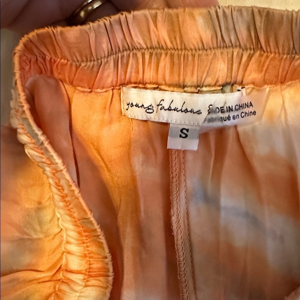 Young, Fabulous & Broke Tie Dye AIKO Palazzo Boho Pants SzS Like New - Picture 6 of 7